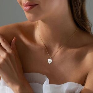 NEW 14K Gold Plated Gold Heart Pendant Necklace